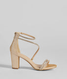 Step Into Glam Rhinestone Glitter Block Heels