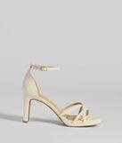 Whether you're dressing up for a romantic date or a Galentine's event, the Elevated Strappy Block Heels in ivory are the perfect accessory to elevate your Valentine's Day outfit.