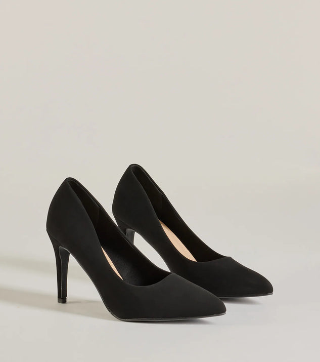 Elevate your work wardrobe with the The Classic Pump Stiletto Heels in black, a versatile women's shoe perfect for the office; that combines style with comfort for seamless desk-to-dinner transitions.