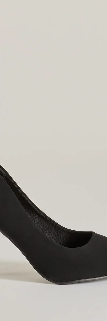 Elevate your work wardrobe with the The Classic Pump Stiletto Heels in black, a versatile women's shoe perfect for the office; that combines style with comfort for seamless desk-to-dinner transitions.