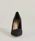 Elevate your work wardrobe with the The Classic Pump Stiletto Heels in black, a versatile women's shoe perfect for the office; that combines style with comfort for seamless desk-to-dinner transitions.