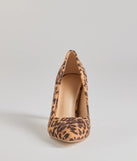 Spotted Chic Leopard Print Stiletto Pumps, a trendy leopard print addition to women's going-out outfits, is ideal for Christmas party outfits, chic NYE attire, or winter night-out looks that keep you on-trend!