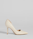 Classic Sleek Faux Leather Cutout Pumps
