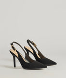 Classically Chic Buckle Slingback Pumps