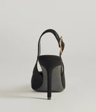 Classically Chic Buckle Slingback Pumps