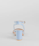 Stay on-trend this season with the Gorgeous Height Strappy Block Heels in blue, a must-have for creating stylish and effortless spring outfits for women.