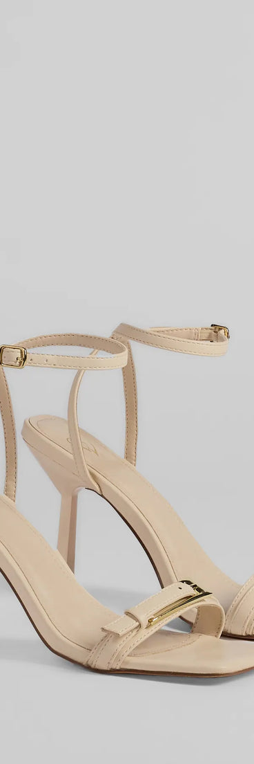 Style made simple with the Buckled Up Stiletto Heels in ivory, trendy women’s shoes that take your outfit from basic to bold in one step.