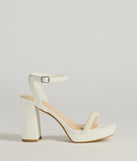 Another Status Faux Pearl Platform Heels