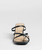 Sweet Attraction Toe Ring Strappy Block Heels