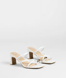 Sweet Attraction Toe Ring Strappy Block Heels