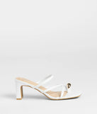 Sweet Attraction Toe Ring Strappy Block Heels