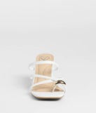 Sweet Attraction Toe Ring Strappy Block Heels