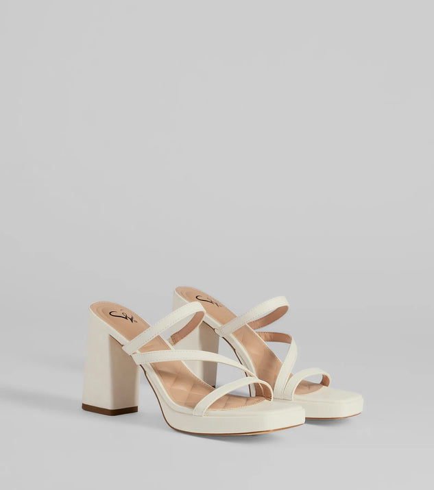 Party Ready Strappy Platform Block Heels