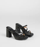 Party Ready Strappy Platform Block Heels