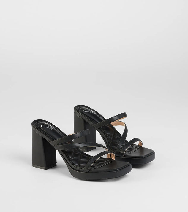 Party Ready Strappy Platform Block Heels