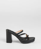 Party Ready Strappy Platform Block Heels