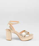 Special Surprise Criss Cross Platform Block Heels