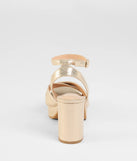 Special Surprise Criss Cross Platform Block Heels