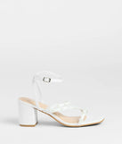 Chic Bloom Flower Strappy Block Heels