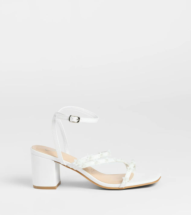 Chic Bloom Flower Strappy Block Heels