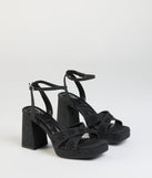 Darling Sunshine Eyelet Platform Block Heels