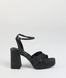 Darling Sunshine Eyelet Platform Block Heels