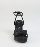 Darling Sunshine Eyelet Platform Block Heels