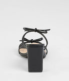 The Finest Hour Bow Strappy Mules in black brings sleek style to any graduation outfit, from cap and gown to after-party.