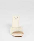 The Classy And Cute Faux Pearl Block Heels in ivory brings sleek style to any graduation outfit, from cap and gown to after-party.