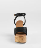 The Pop The Cork Platform Heels in black brings edge and energy to your vibe, ready to elevate any festival look or concert outfit.
