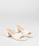 Sunny Days Ahead Block Heel Mules