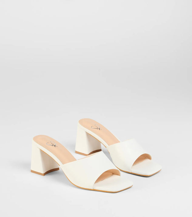 Sunny Days Ahead Block Heel Mules