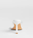 Stay on-trend this season with the Sleek And Stunning Thong Stiletto Mules in white, a must-have for creating stylish and effortless spring outfits for women.