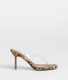 Lady In Leopard Thong Stiletto Mules