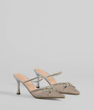 Chic Steps Glitter Mesh Stiletto Pumps