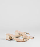Elevated Chic Thong-Strap Mules