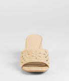 Stay on-trend this season with the Perfect Pair Cutout Block Heel Mules in beige, a must-have for creating stylish and effortless spring outfits for women.
