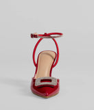 Whether you're dressing up for a romantic date or a Galentine's event, the Luxe Night Out Rhinestone Stiletto Pumps in red are the perfect accessory to elevate your Valentine's Day outfit.