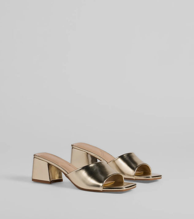 Chic Upgrade Basic Block Heel Mules | Windsor