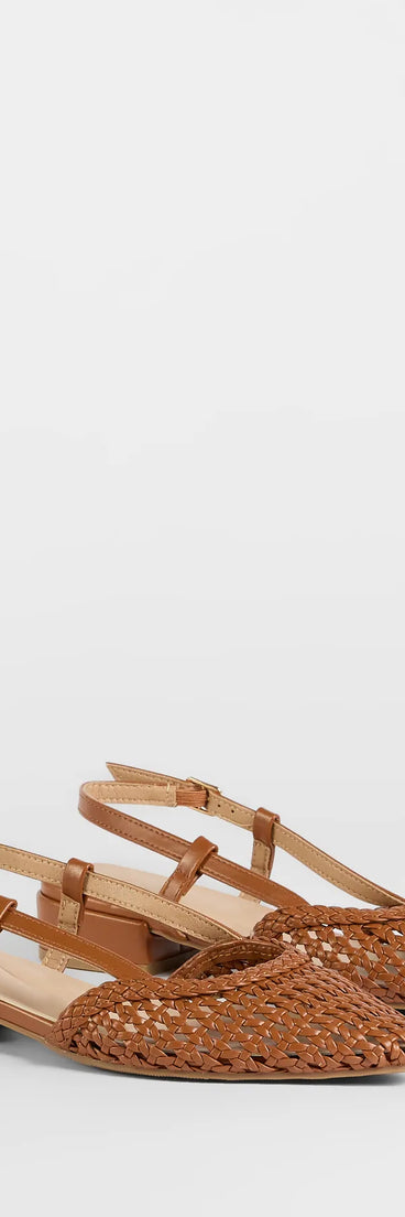 Elevate warm-weather looks with Feels Like Spring Braided Slingback Sandals in tan, a pair of trendy sandals bringing chic, modern flair to every step.
