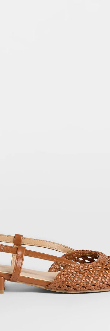 Elevate warm-weather looks with Feels Like Spring Braided Slingback Sandals in tan, a pair of trendy sandals bringing chic, modern flair to every step.