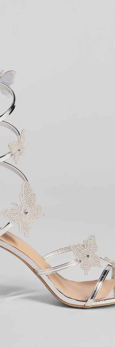 Flutter And Shine Spiral Block Heels