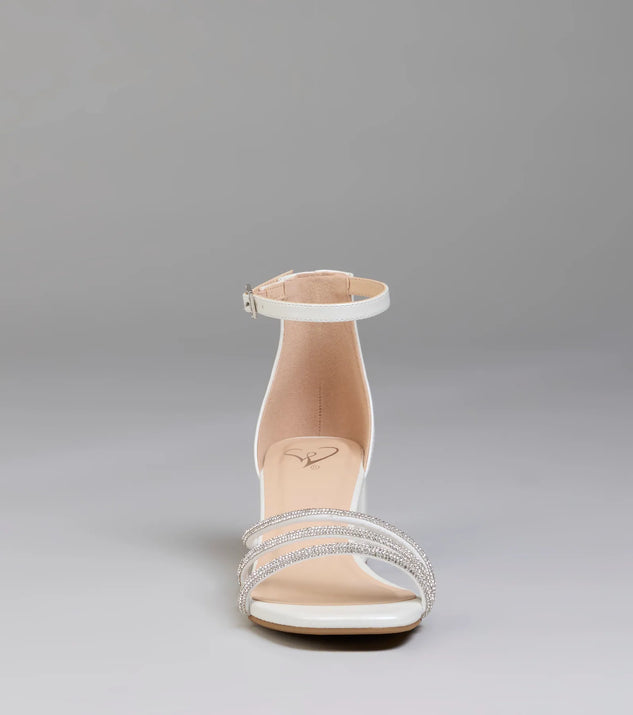 【美品】MOSS LEGIT 163cm Ultra Luxe Rhinestone Short Block Heels | Windsor