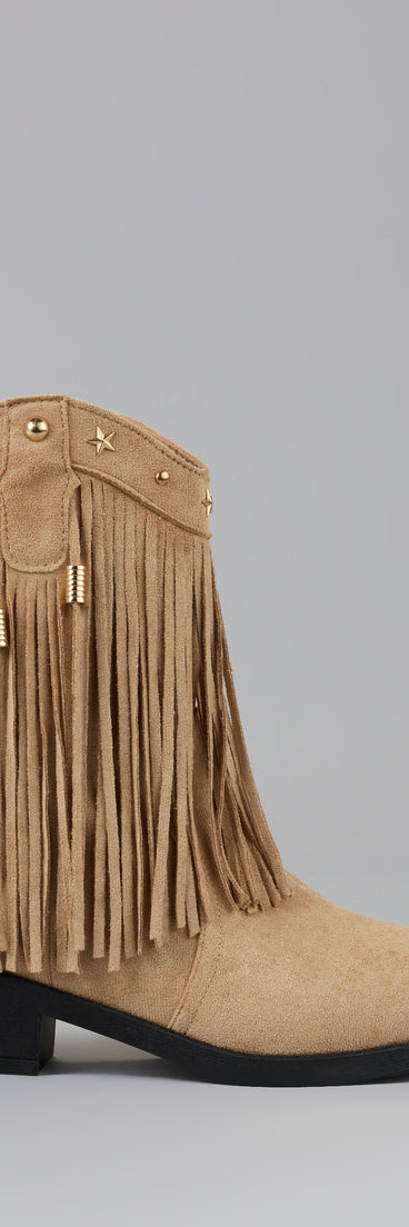 Fringe Flirt Studded Cowboy Boots