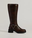 Edgy Moves Under-The-Knee Moto Boots