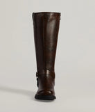 Edgy Moves Under-The-Knee Moto Boots