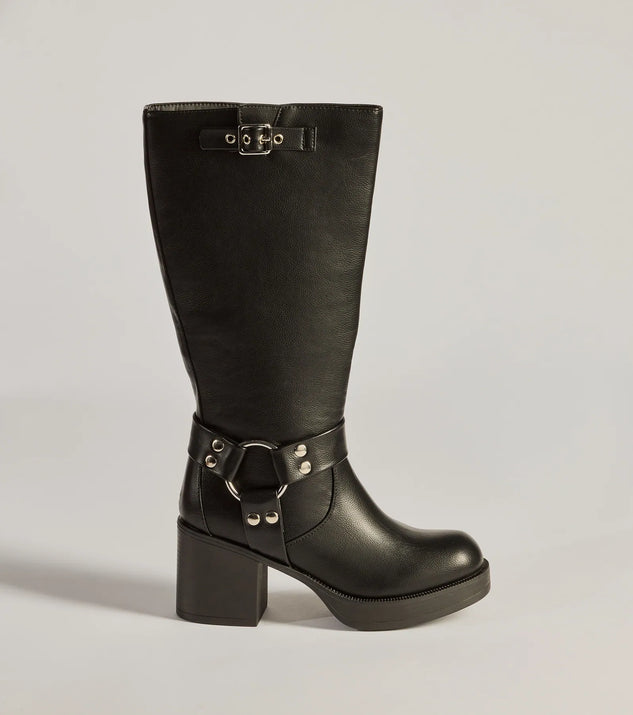 Sleek Strut Under-The-Knee Moto Boots | Windsor