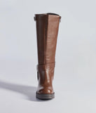 Sleek Strut Under-The-Knee Moto Boots