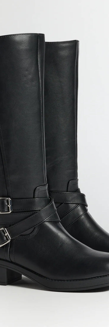 Effortlessly Edgy Under-The-Knee Boots