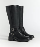 Effortlessly Edgy Under-The-Knee Boots